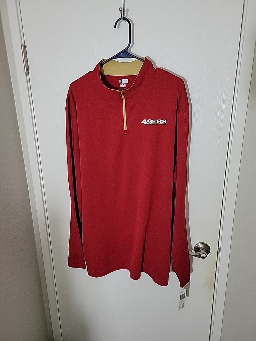 NFL Team Apparel San Francisco 49ers Men's 1/4-Zip Jacket Size XXL NWT